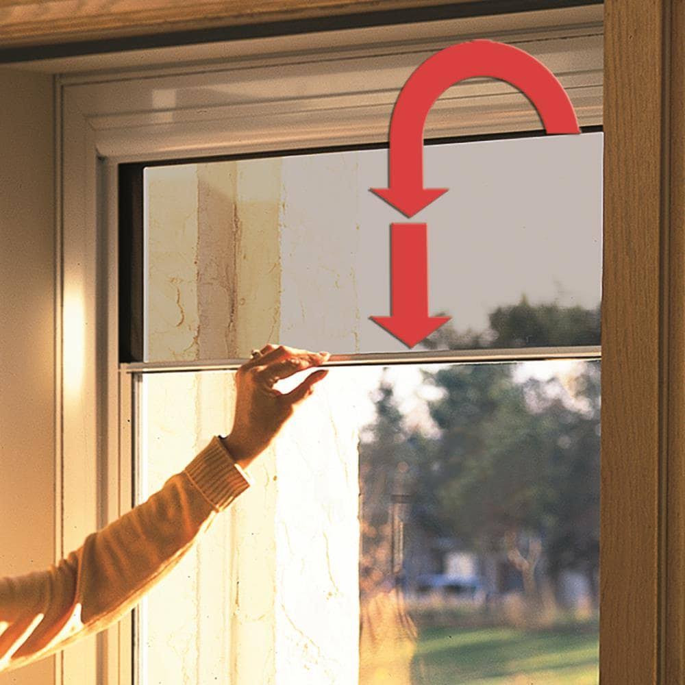 White Mid-View Wood Core Storm Door S422810
