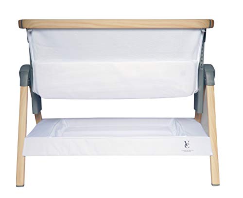 Grey Bedside Crib Bassinet with Travel Bag and Removable Compressed Cotton Mattress Y37864