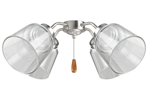 Clear Seeded Ceiling Fan Replacement Glass Shade, 4-3/4" D x 4-3/4" H, 4 Pcs Q97479