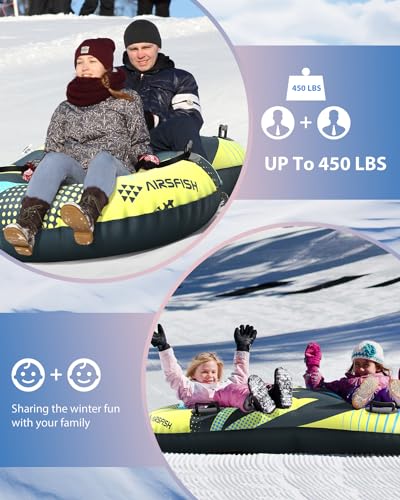 Inflatable Snow Sled with Towable Leash H9485