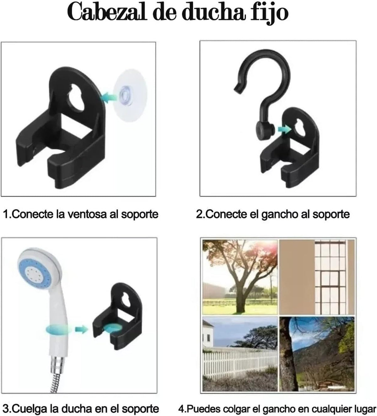 Portable Electric Shower with Battery Powered Pump Shower Head Nozzle E7445