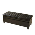 Espresso Tufted Storage Ottoman W47193