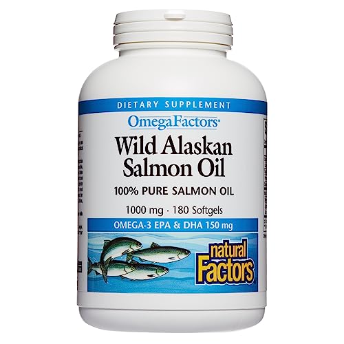 Wild Alaskan Salmon Oil Omega-3 EPA DHA Vitamin D 180 Count L359