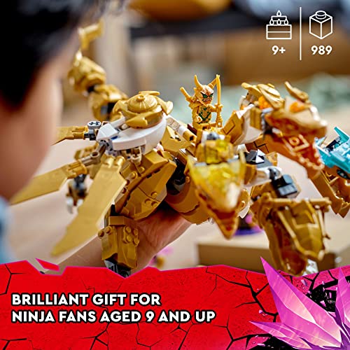 Large 4 Headed Action Figure with Blade Wings Plus 9 Minifigures Y38847