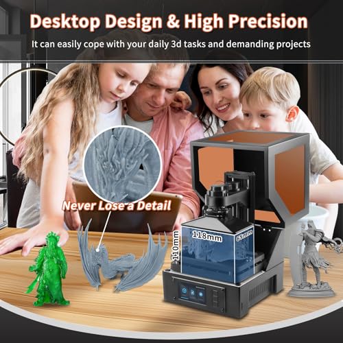 Mini Resin 3D Printer with 5.5" 2K LCD Curing Screen, Printing Size 115 x 65 x 110 mm J4398