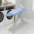 Gray Checkered 45" x 14" Adjustable Height Ironing Board with Padded Removable Cover F3393
