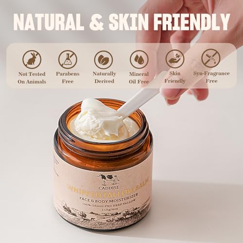 100% Grass-Fed Handmade Beef Tallow Cream Moisturizer, 4 Oz T506