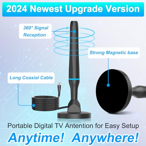 Digital HDTV Antenna Indoor Outdoor with Magnetic Base N568
