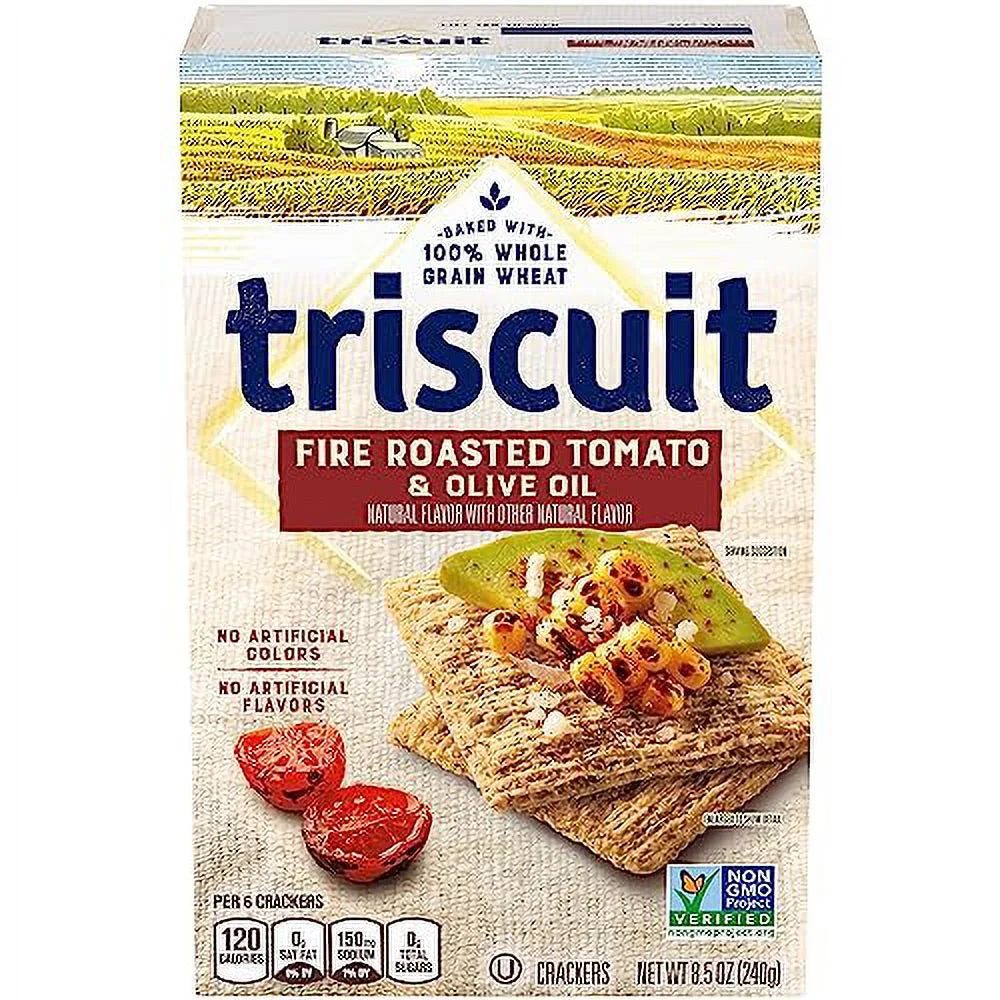 Fire Roasted Tomato & Olive Oil Whole Grain Wheat Crackers, 6 - 8.5 Oz Boxes H753