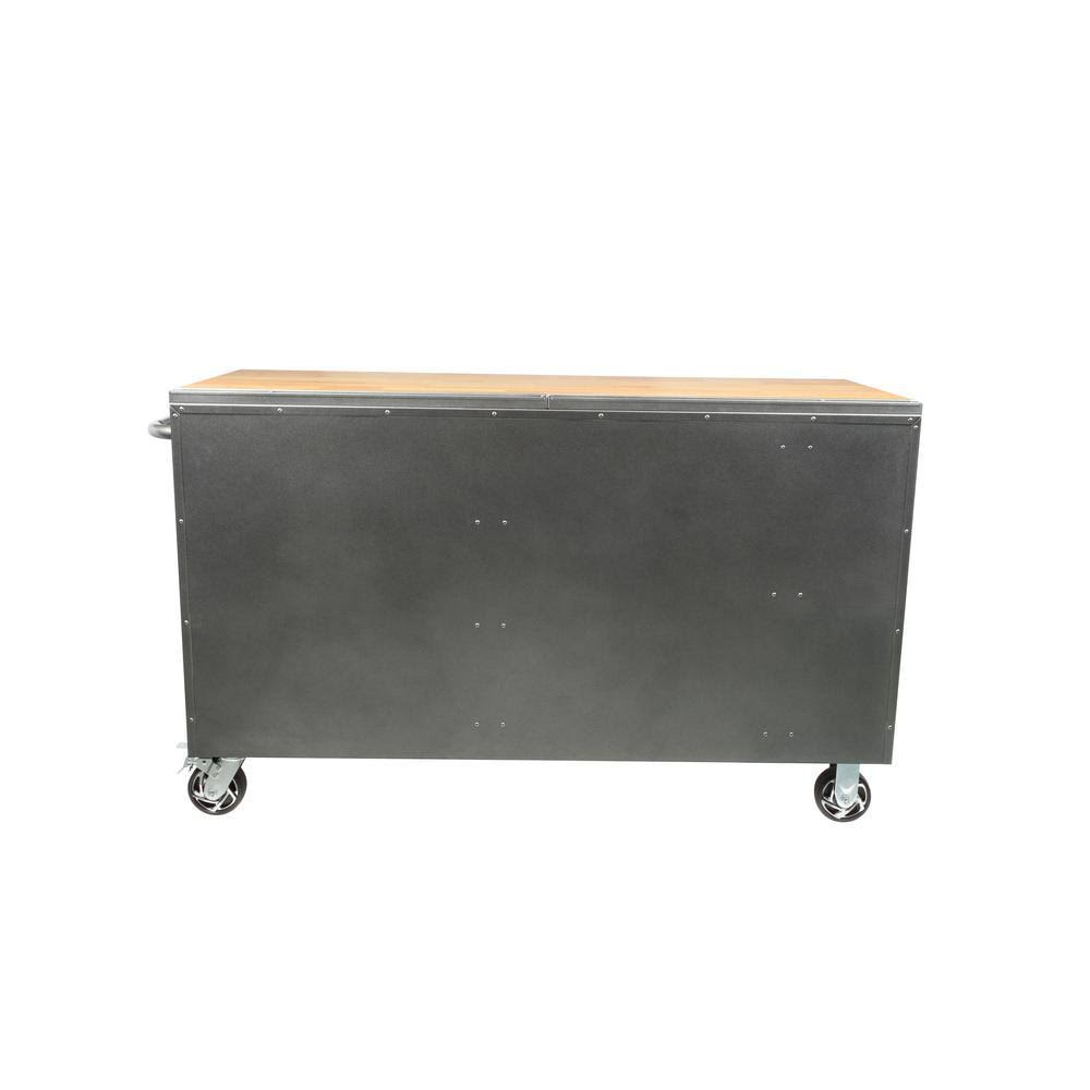 Metallic Silver 10-Drawer Tool Chest Mobile Workbench P81499