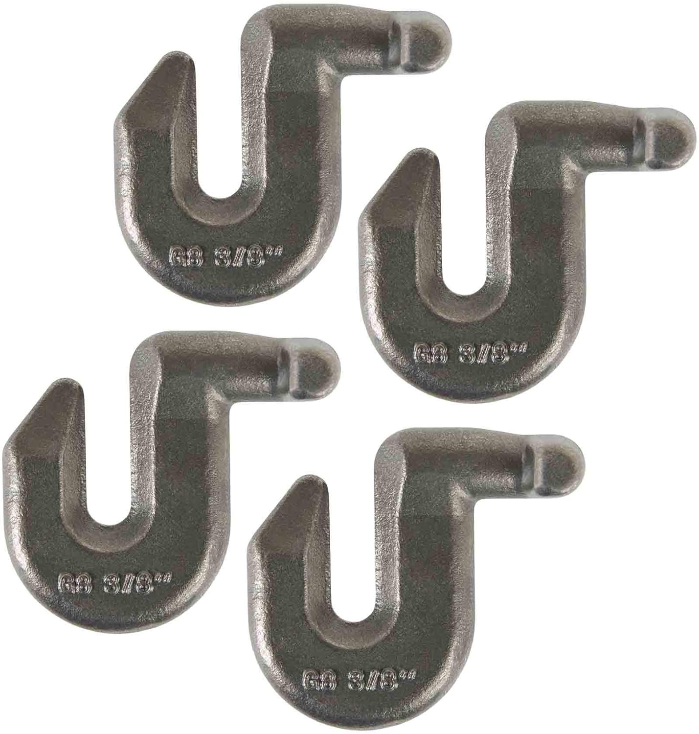 (4 Pack) 3/8" Heavy Duty G80 T-Grab Hook Combo U384