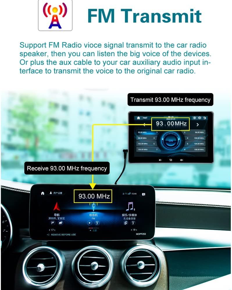 7 Inch Touchscreen Monitor with Bluetooth Car Stereo T12460