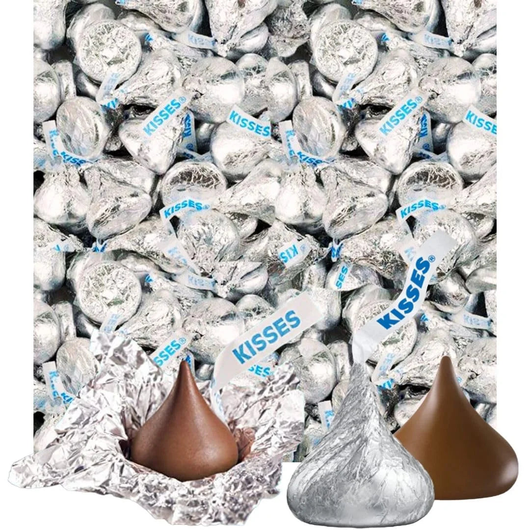 Milk Chocolate Candy in Silver Foil - 4 Pound N699618