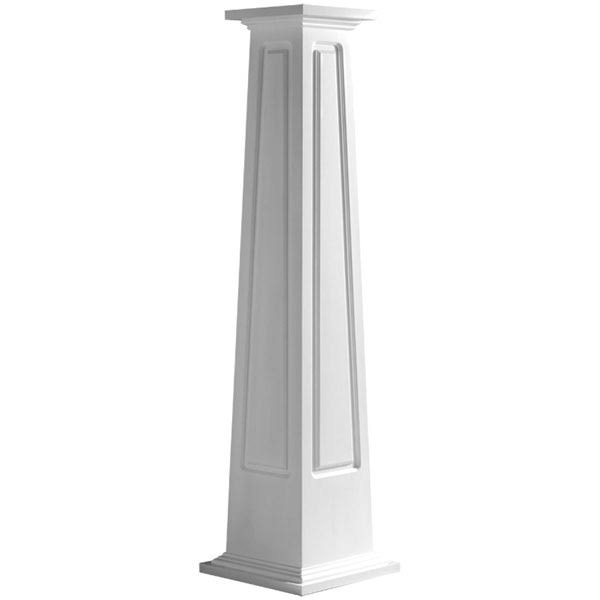 72x22 H x 11.63x22 W Square Tapered Raised Panel Post E1406