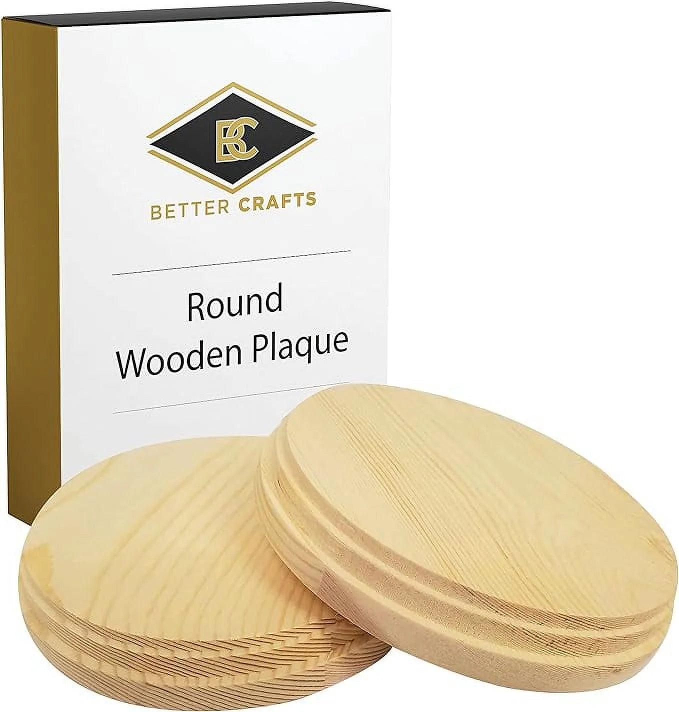 Natural Pine Unfinished Wood Plaque 5 Inch 2 Pcs Y9462