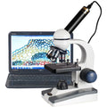 40X-1000X LED Coarse Fine Focus Student Microscope with 3MP USB Camera O8872