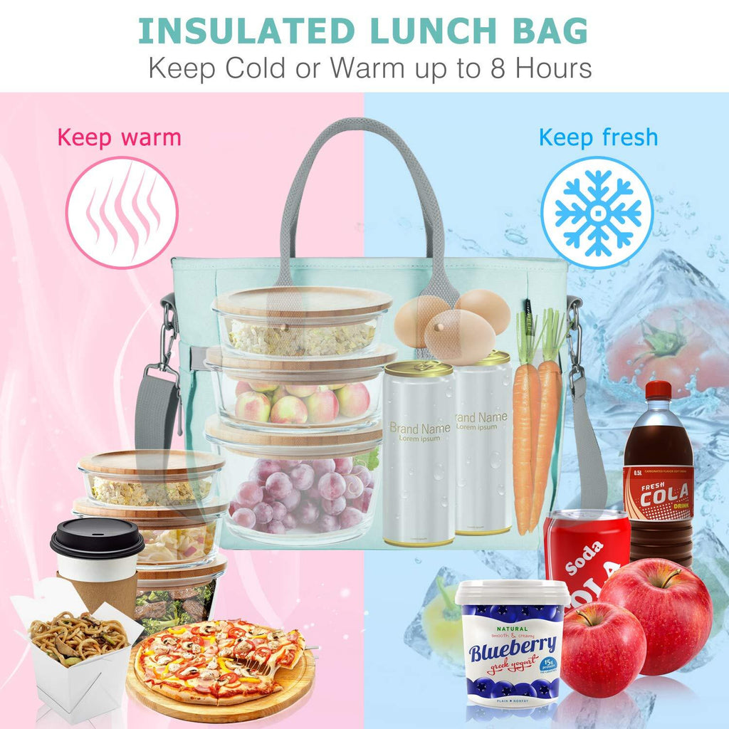 Large Insulated Lunch Tote with Shoulder Strap E8674