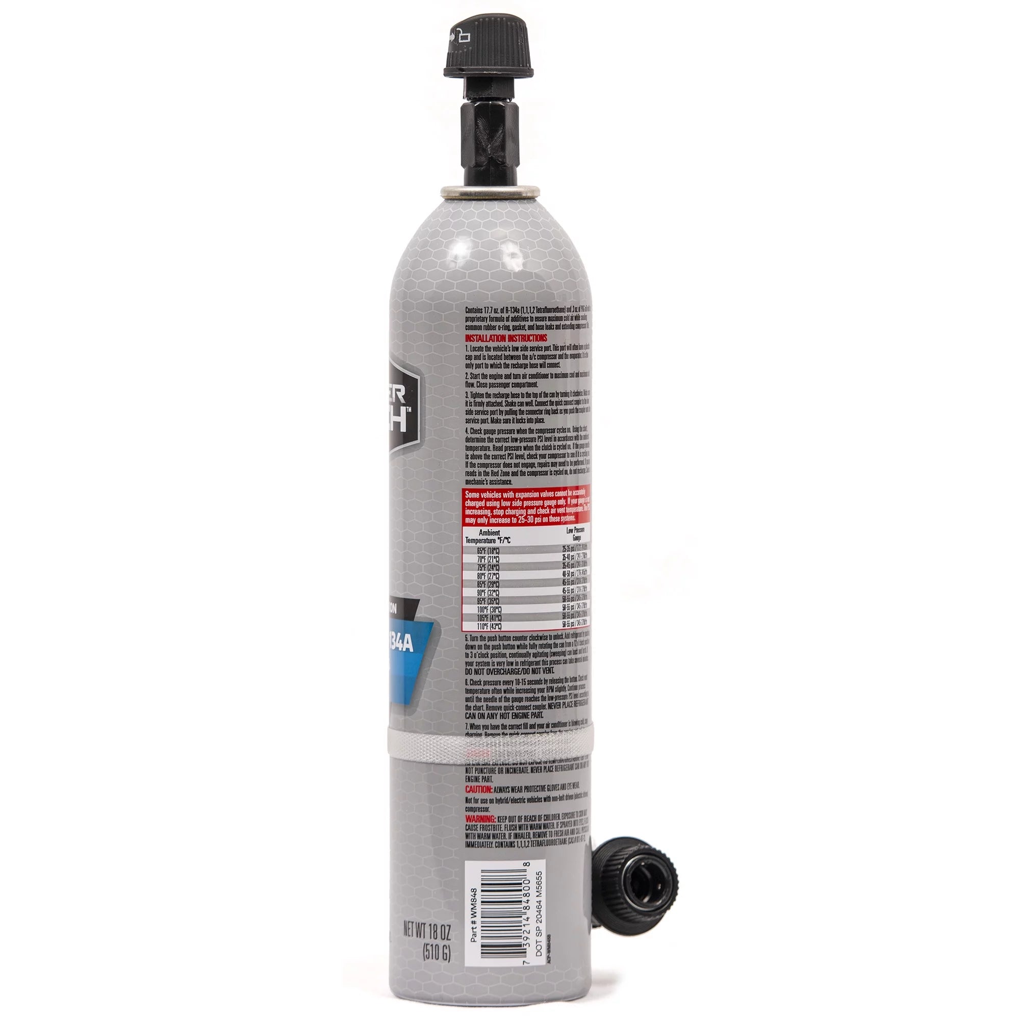18 oz Automotive Refrigerant with Reusable Hose and Gauge P79280