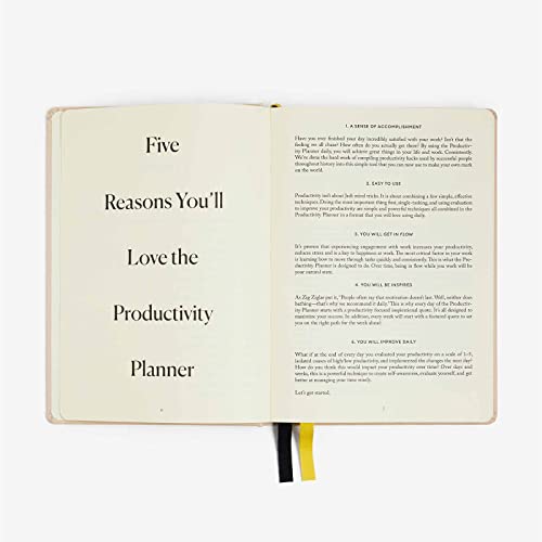 3-Month Productivity Planner, A5 Undated Quarterly Planner (Black) P452