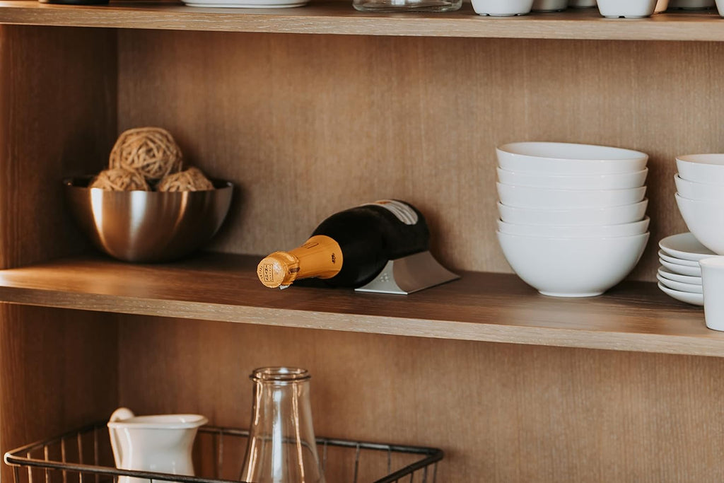Natural Silver Countertop Wine Rack E418