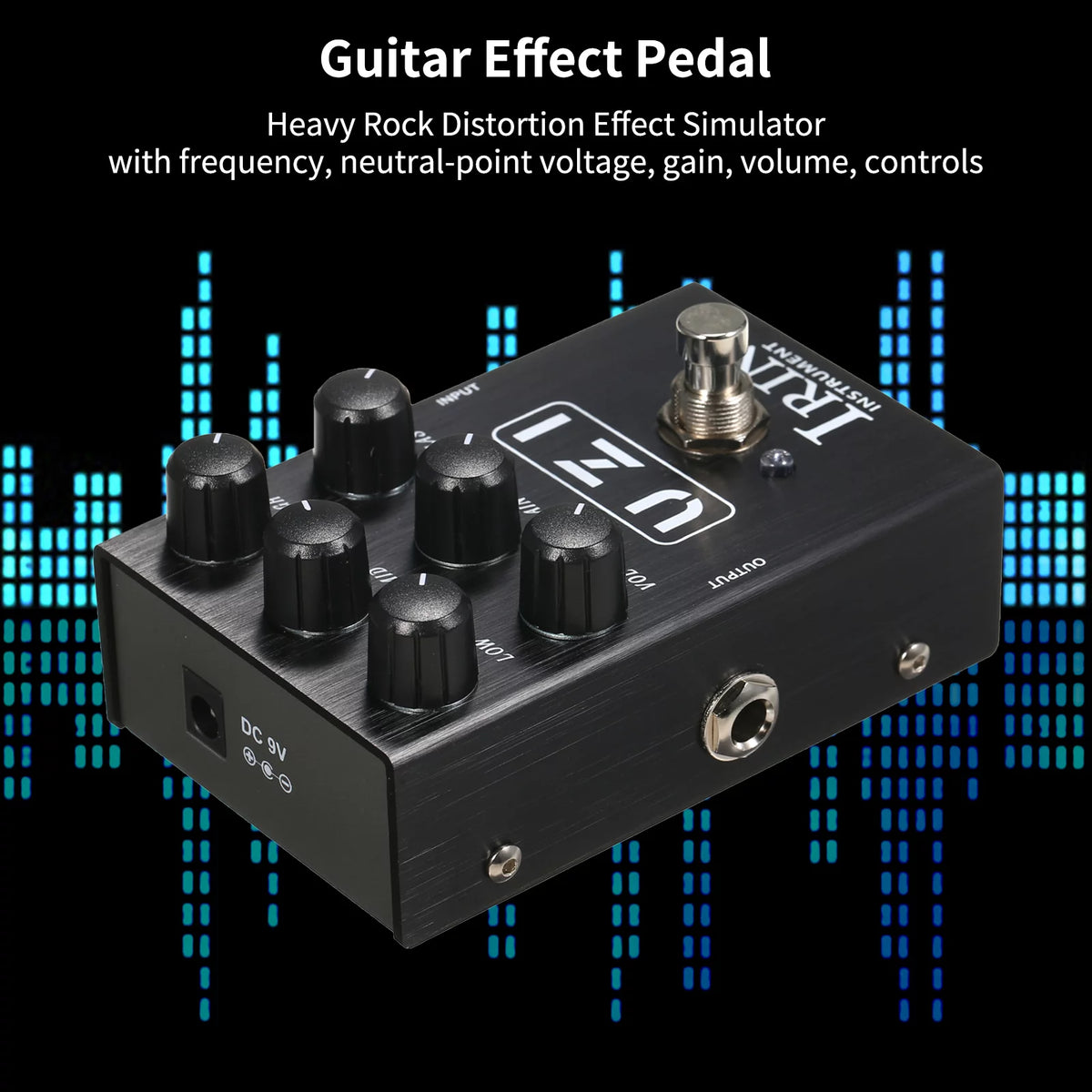 Guitar Heavy Distortion Effect Simulator Pedal J104154