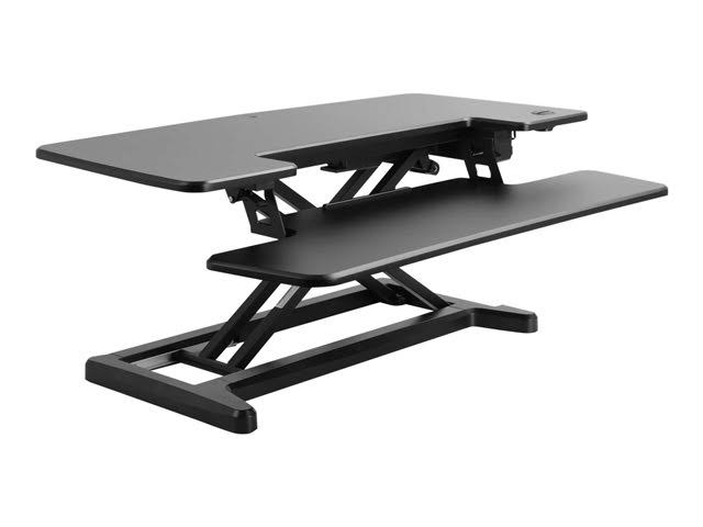 Black electric standing desk converter M477417
