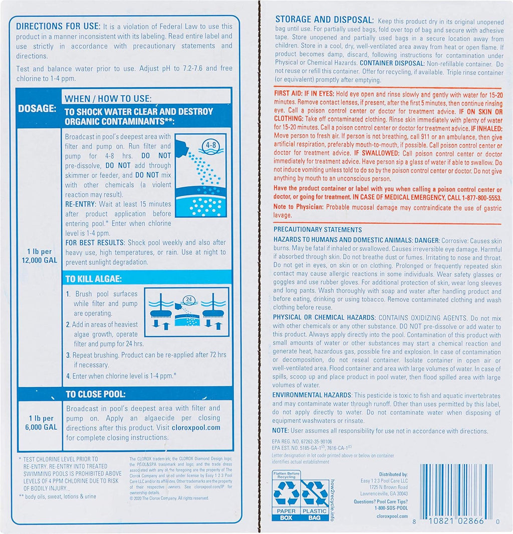 6 Pack Pool Shock XtraBlue N11487