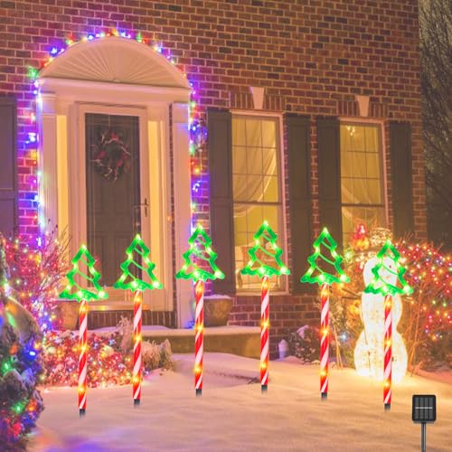 6 Pack Solar Christmas Pathway Lights Q238604