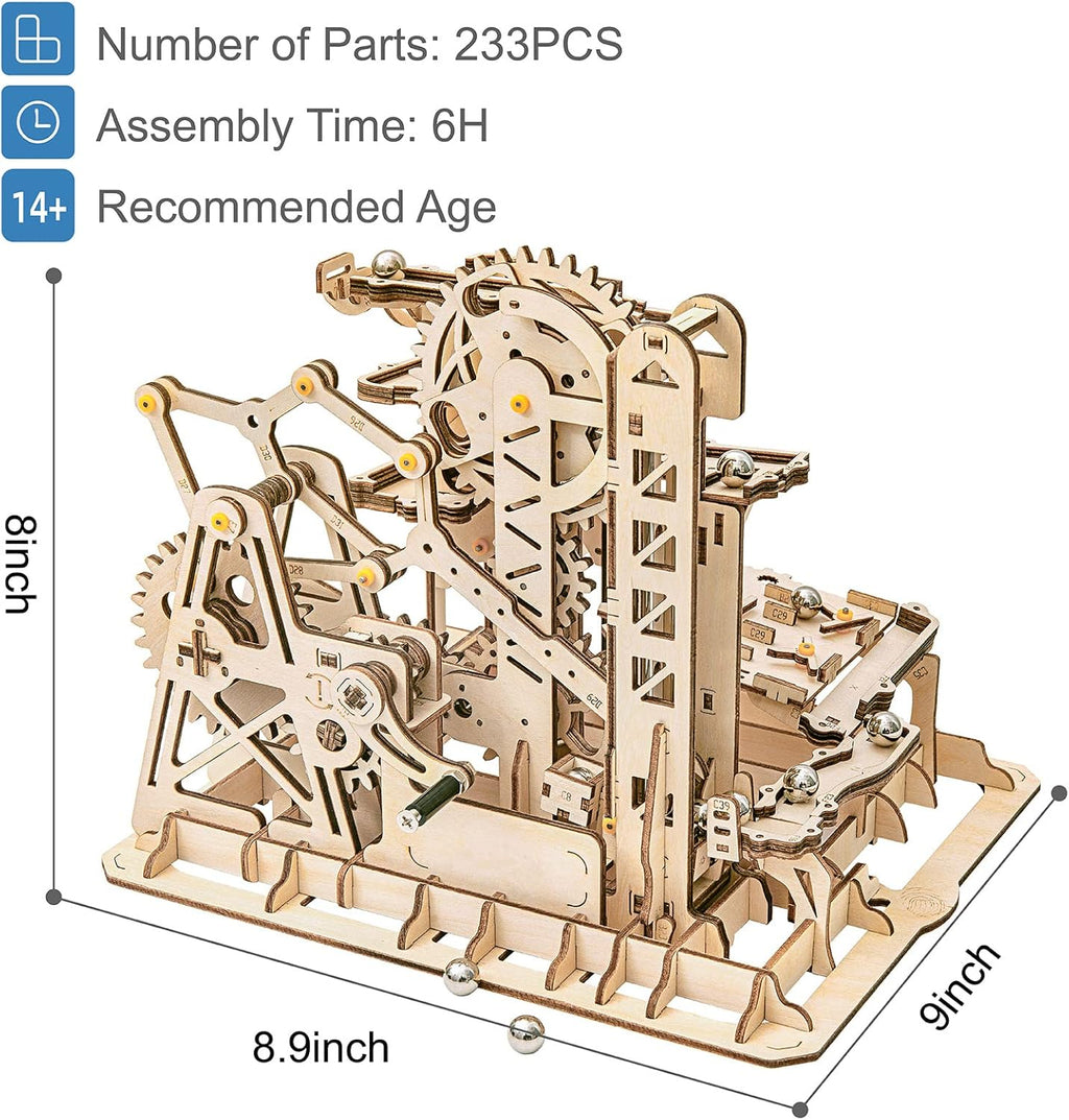 3D Wooden Marble Run Puzzle Craft Toy DIY Model Building Kits F21526