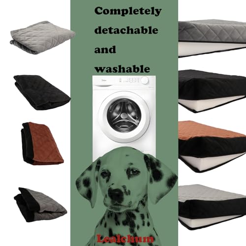 Large Dog Car Seat with Memory Foam Cushion and Storage Pockets (Black) D87768