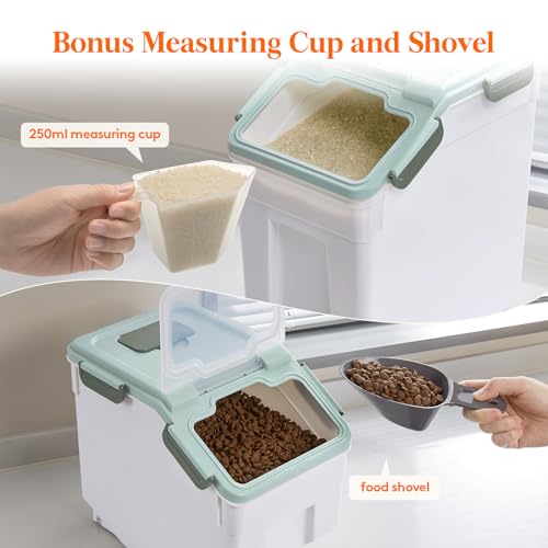 Dog Food Storage Container with Lid and Wheels Z432449