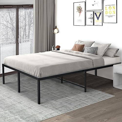 Black 18 Inch Tall Cal King Metal Platform Bed Frame M60372
