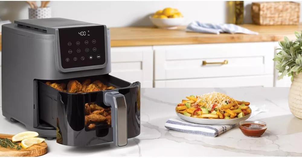 4-in-1 5qt Compact Air Fryer with Digital Touchscreen E235020