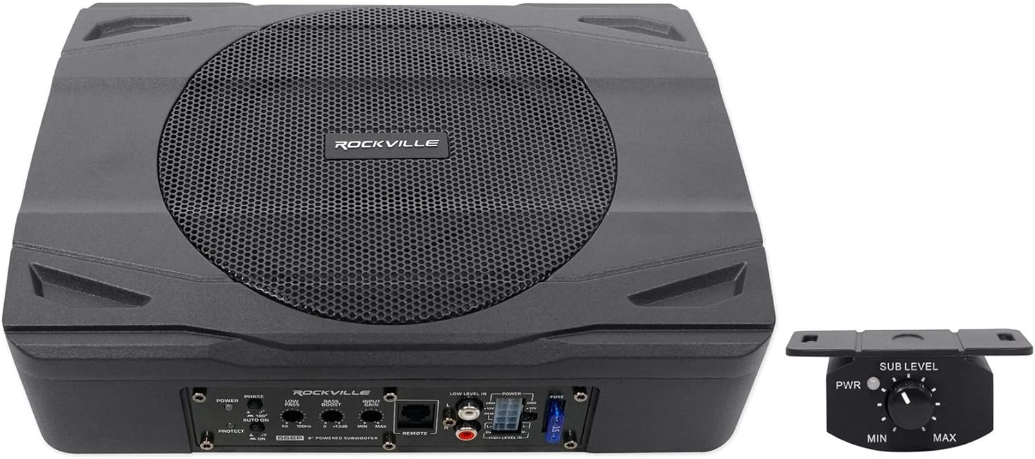 400 Watt Slim Powered Car Subwoofer B5464