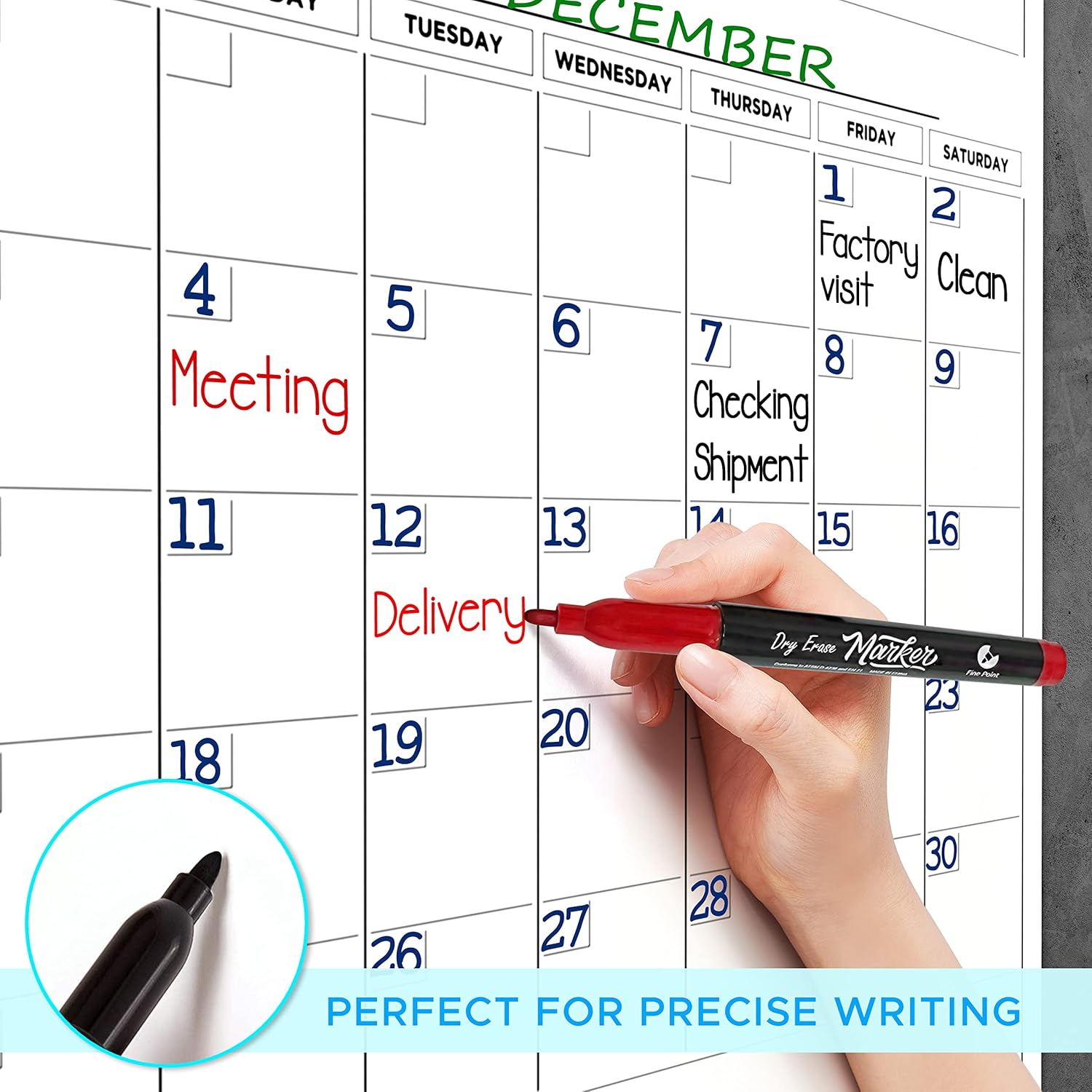 100"x36" White Board Calendar Dry Erase Wall Calendar I701593