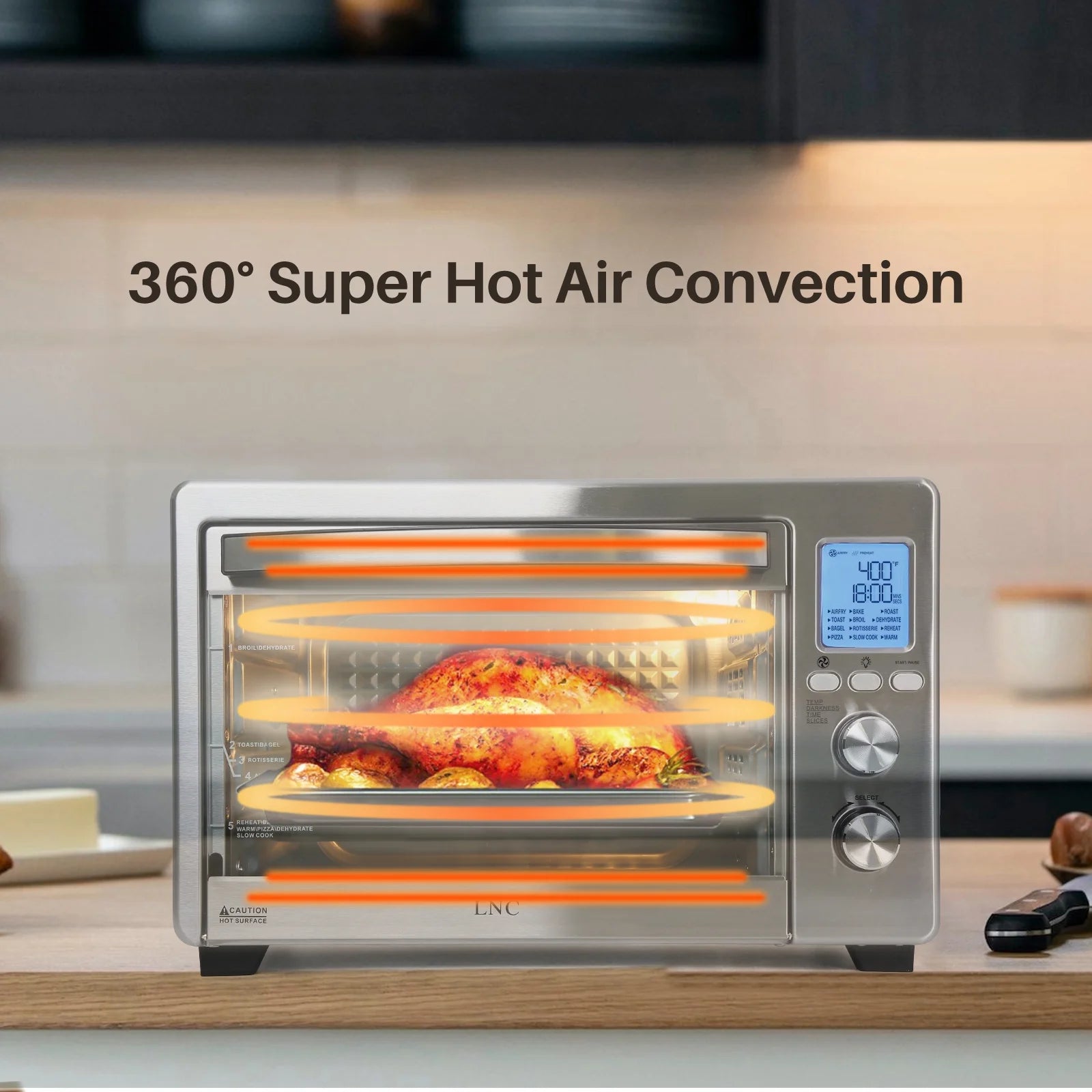 12-in-1 Countertop Oven with Speedy Convection, 34 QT Capacity, 1750W, Stainless Steel - Gray A2947