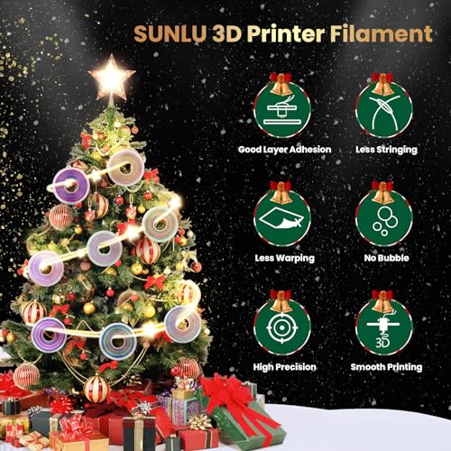 Silk Rainbow PLA+ 3D Printer Filament, Multicolor, 1kg H1471