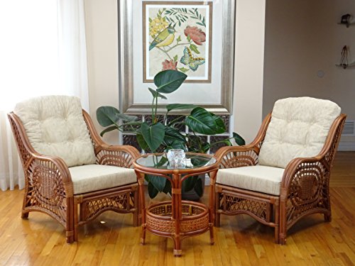 Natural Rattan Wicker Armchair with Cushion G55293