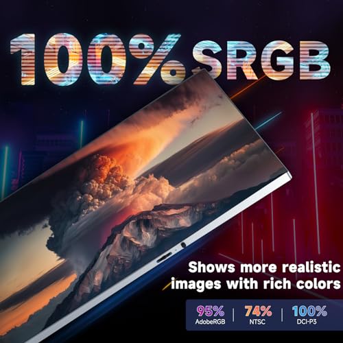 16inch Triple Portable Monitor Aluminum Alloy 1200P with HDMI & USB-C Ports L7932