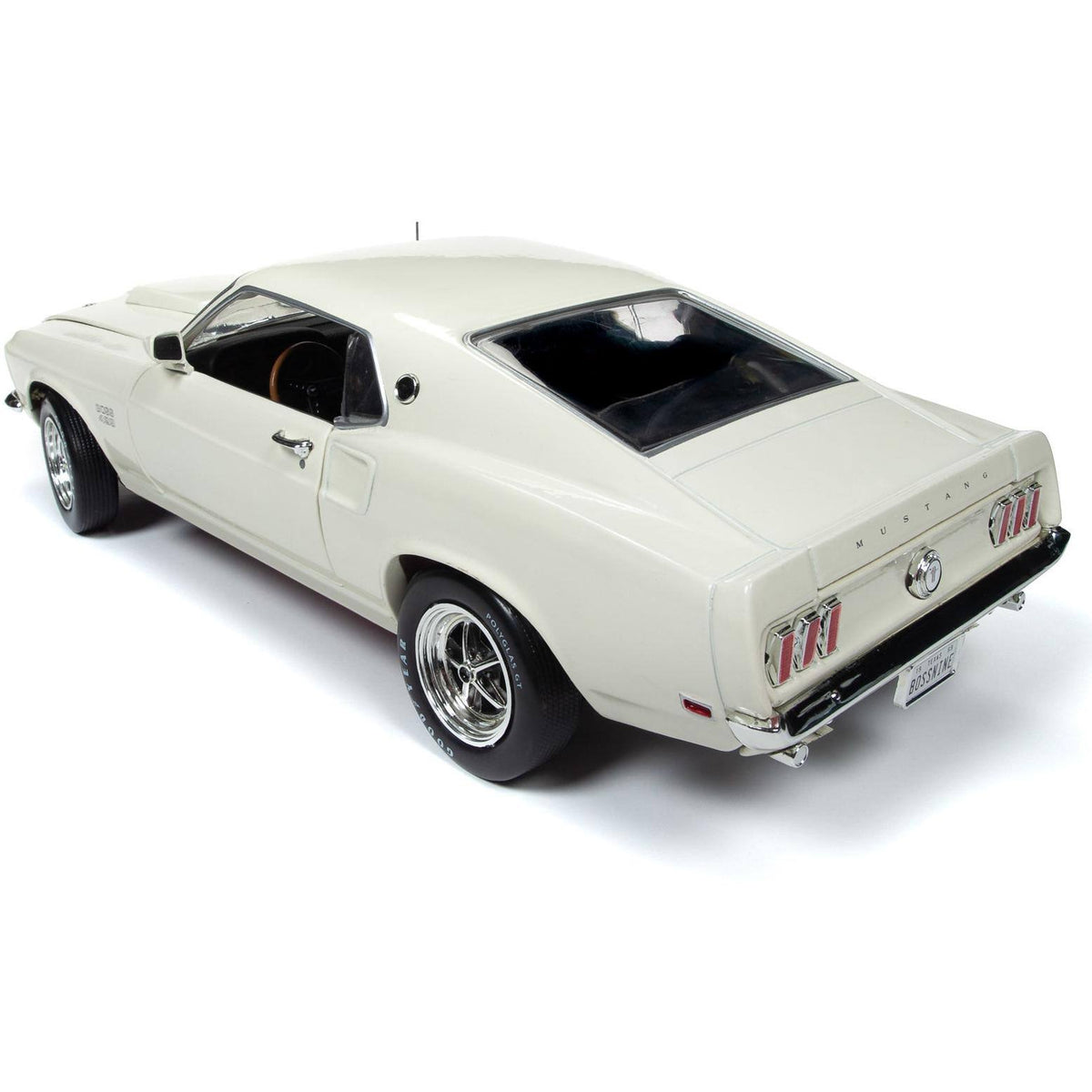 1969 Ford Mustang Fastback Boss 429 Wimbledon White 1/18 Diecast Q95817