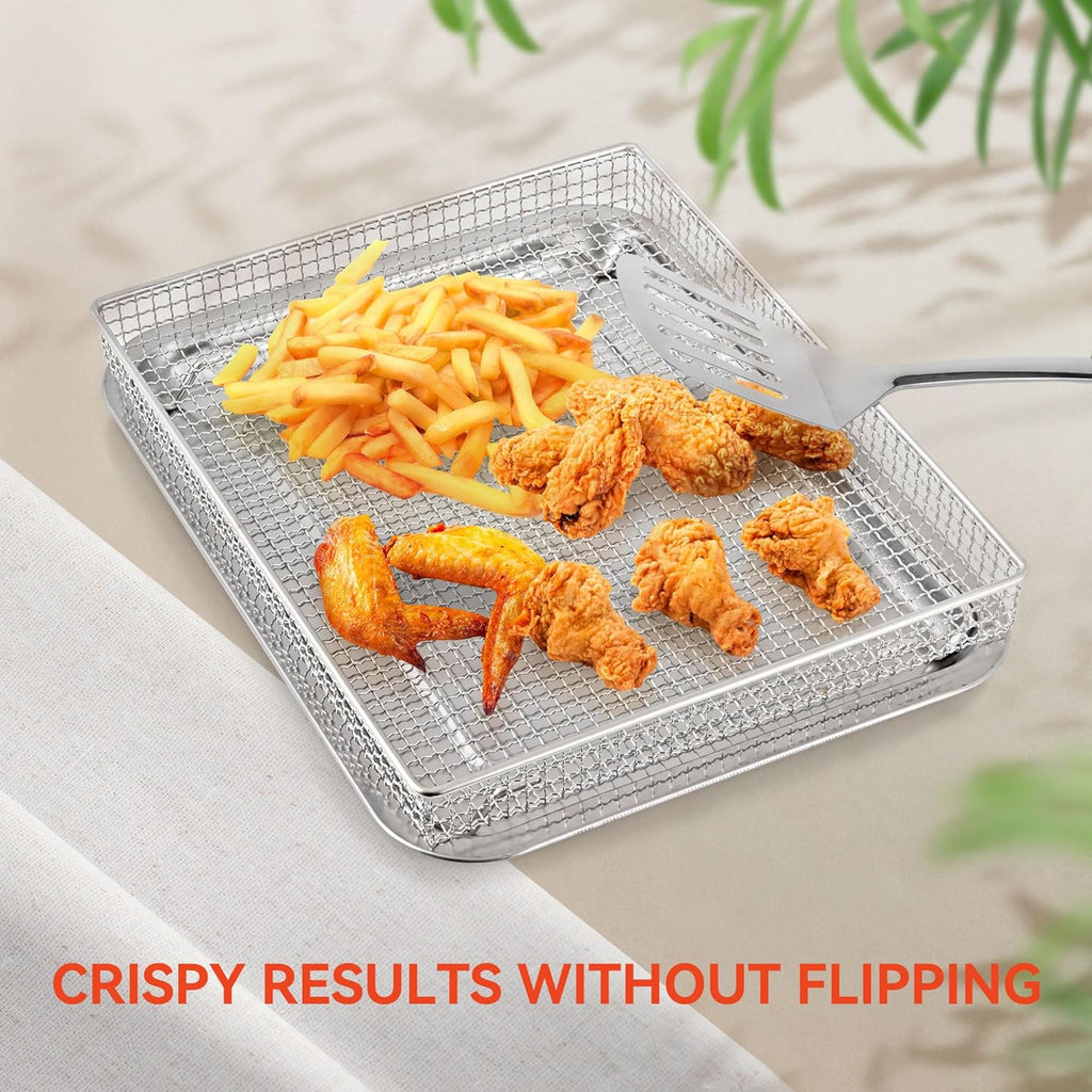 Stainless Steel Air Fryer Basket and Baking Tray (1 Set) S203207