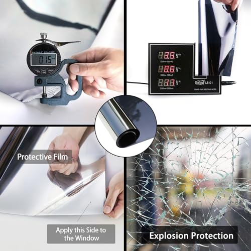 Black 23.62Inch X 13.1Feet Window Privacy Film R537