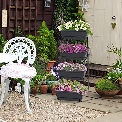 Brick Red 4 Tier Raised Garden Bed S259