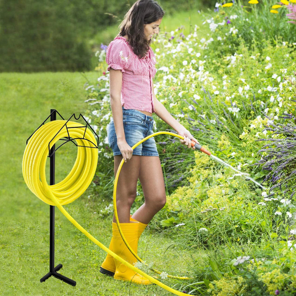Black Heavy Duty Metal Garden Hose Holder B946