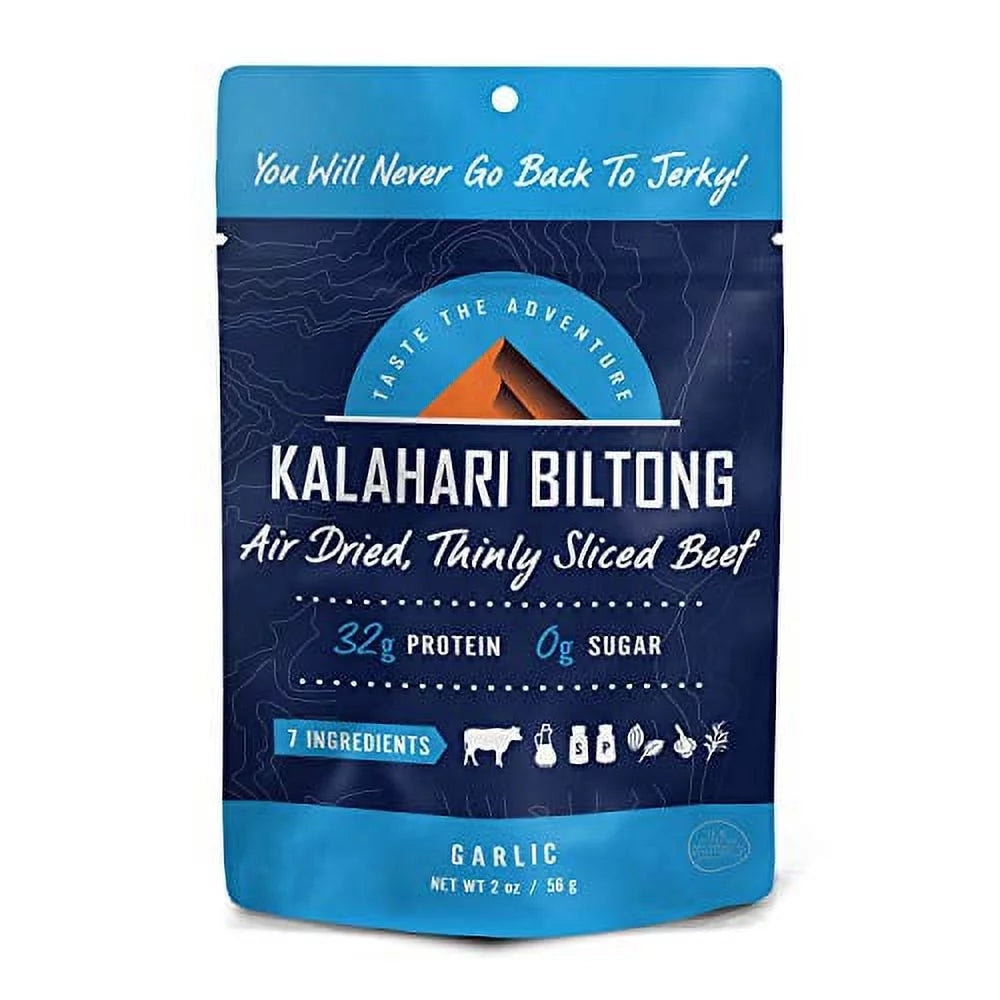 Air-Dried Thinly Sliced Beef, 2oz, Sugar Free, Gluten Free, High Protein Snack K4222