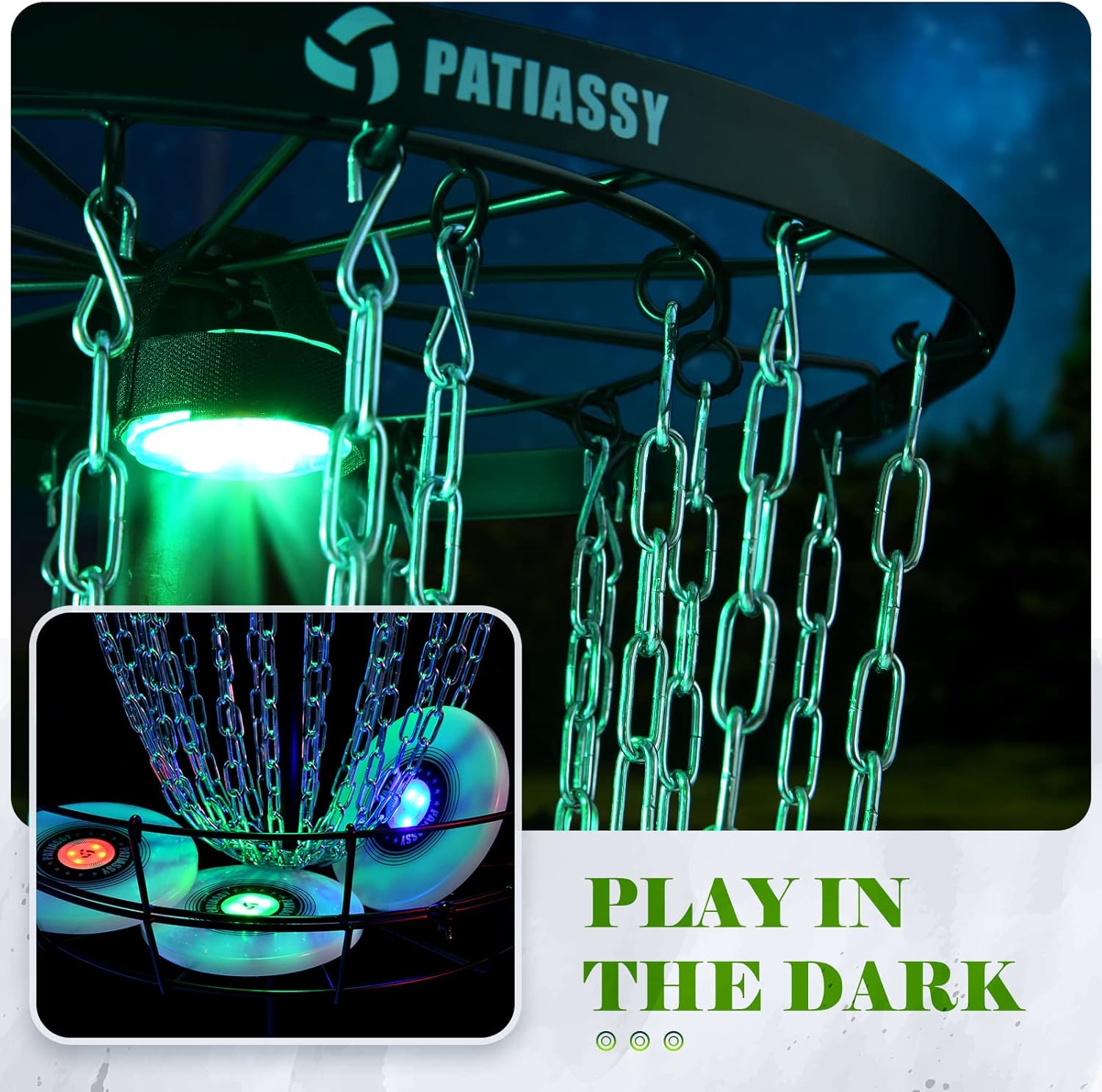 Portable Disc Golf Basket with 24/12 Chains L775600