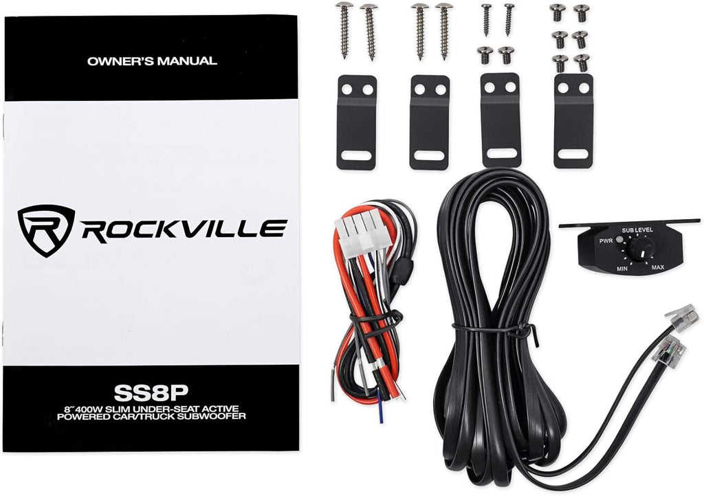 400 Watt Slim Powered Car Subwoofer B5464