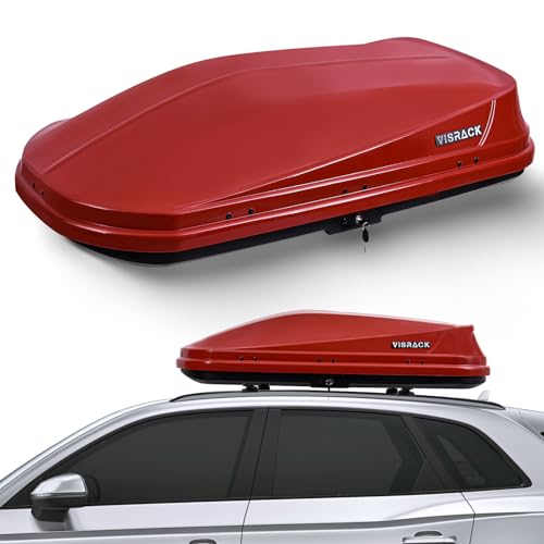 White 21 Cubic Feet Rooftop Cargo Box Carrier with Dual Side Opening V7081