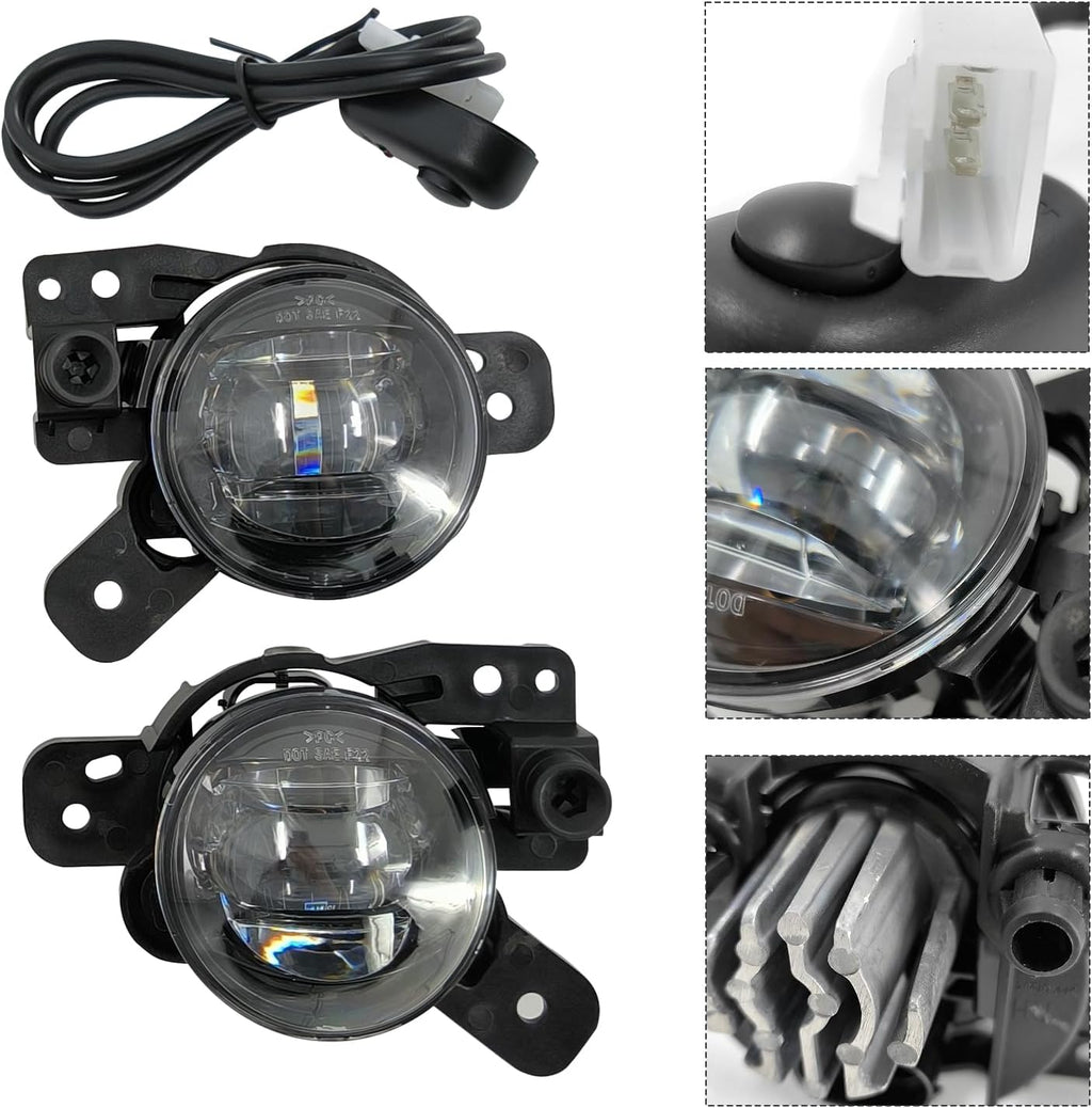 Front Fog Light Assembly with Bezel Cover and Harness for Chevy Colorado 2023 2024 F32078