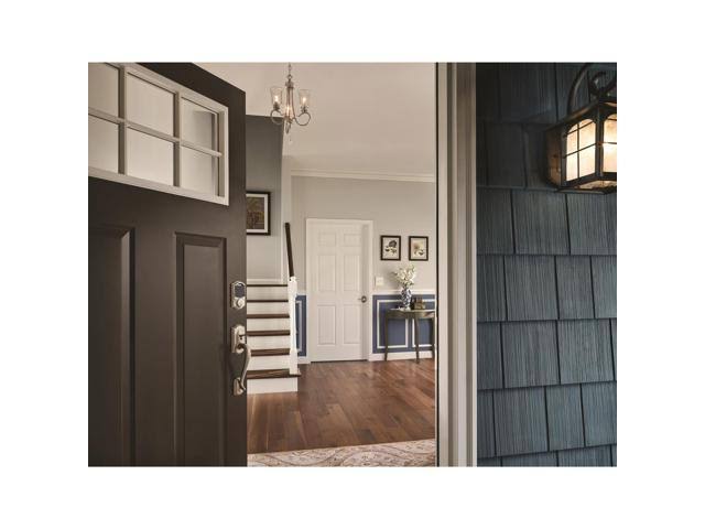 Satin Nickel Touchscreen Deadbolt with Alarm S322